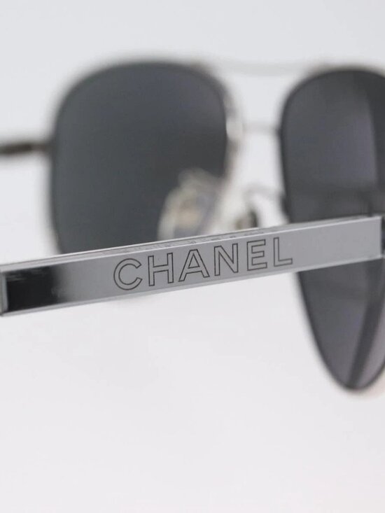 CHANEL Sunglasses metal Silver CC Auth ka2965 main image 6